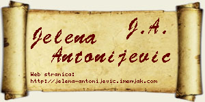 Jelena Antonijević vizit kartica